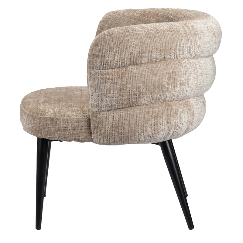 Eetkamerstoel Wolk Lounge Stoel Roomkleurig